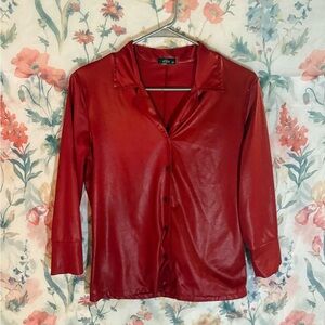 Vintage Edge Glossy Scarlet Shirt